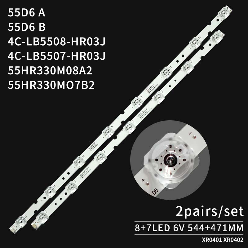 LED TV Backlight strips 55D6 A55HR330M08A2 55D6 B55HR330M07B2 for 55F6 55L2 PF02J 55D6