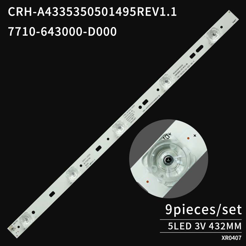 LED TV Backlight strips SW43D05-ZC14CG-03 CRH-A4335350501495REV1.1B for LED-43B800S 43E390E