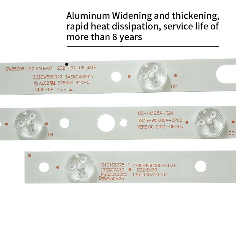 LED TV Backlight strips SW55D06-ZC22AG-07 5835-W5500A-0P00 303SW550042 for 55G6A