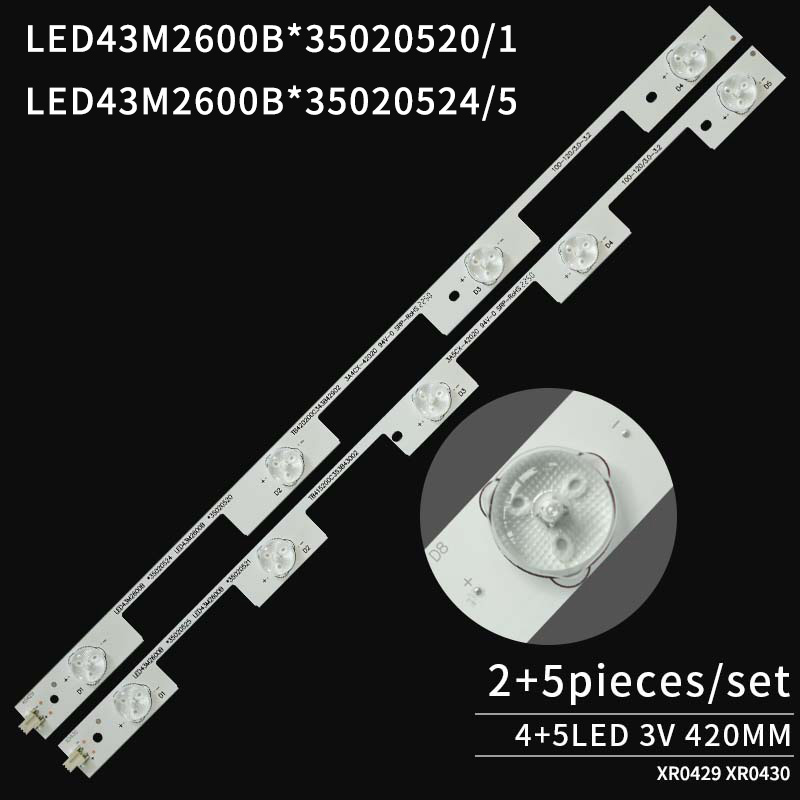 LED TV Backlight strips LED43M2600B 35020524 35020520 35020525 35020521 for 433M2600B K35A E330U F2600C R6200U