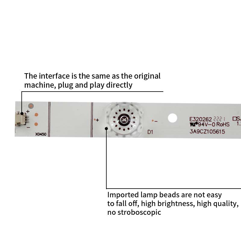 LED TV Backlight strips SJ.HO.D5500901-3030MS-M 1.14.SW.D550002 200725 for HZ55A51 HZ55A55 HZ55A57 HZ55E3A