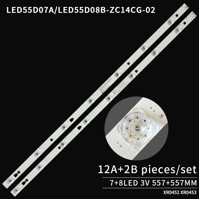 LED TV Backlight strips LED55D07A-ZC14CG-02 30355008225 30355007206 for LT-55C550 LE55D8810 50H2