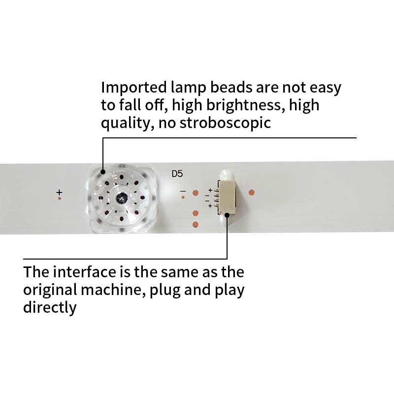 LED TV Backlight strips 0EM43LB06 LED3030F2.1 V1.5 20210715 DS-4C-LB4308-YM01J for L43E5800A-UD