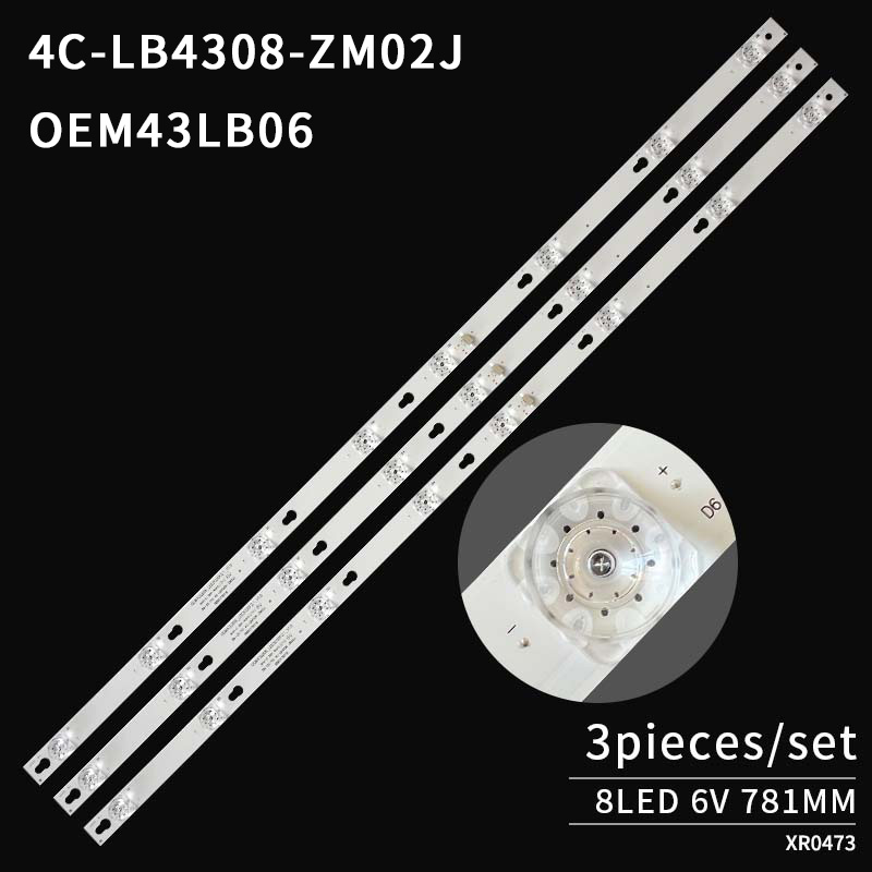 LED TV Backlight strips 0EM43LB06 LED3030F2.1 V1.5 20210715 DS-4C-LB4308-YM01J for L43E5800A-UD