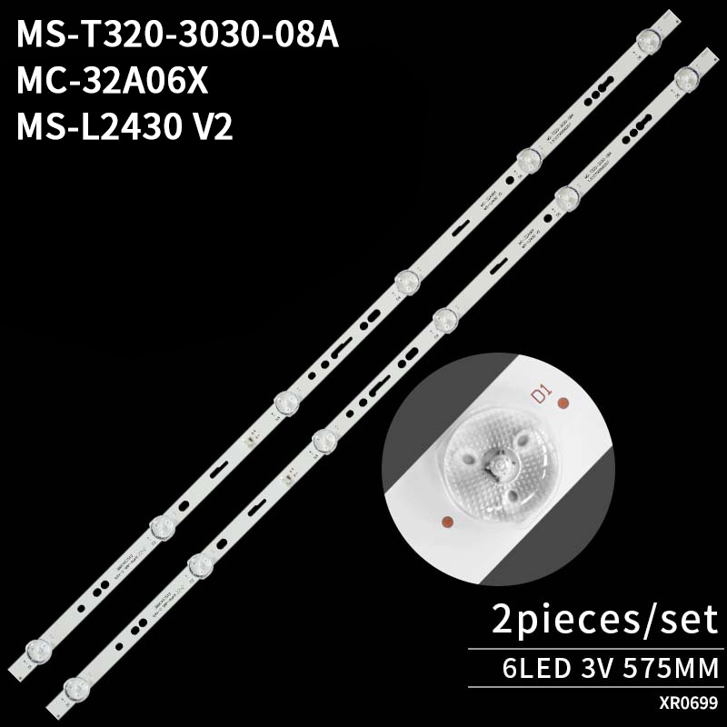 LED TV Backlight strips MS-T320-3030-08A MS-L2430 V2 1.3.10700000207 for LED-32T2