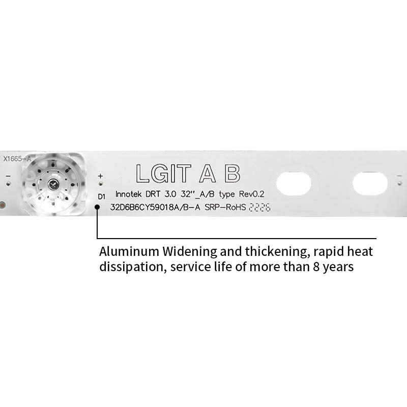LED TV Backlight strips lnnotek DRT 3.0 32 A/B type Rev0.2 for 32LB5600 32LB5610 Square Lenses