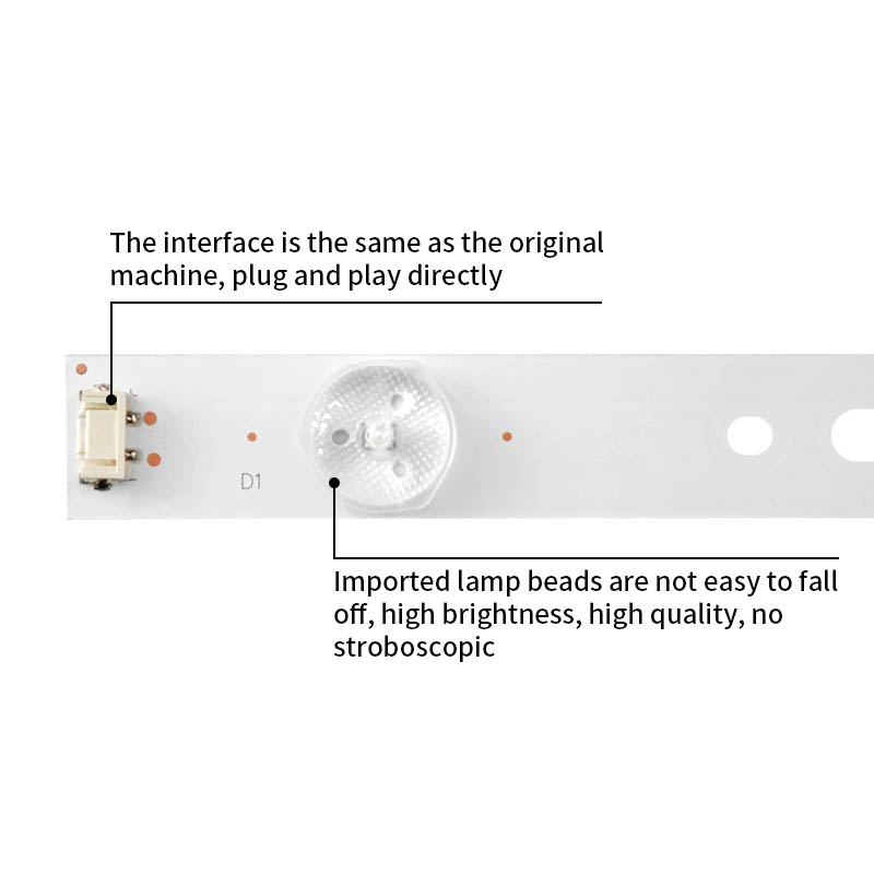 Television LED Backlight Strips 5800-W58000-0P00 5800-W58001-0P00 5800-W58002-0P00 J0K03553 for 58E6000 58M6 58V6 58E6100 58E360 Ph58e20 Ph58e20dsgwas