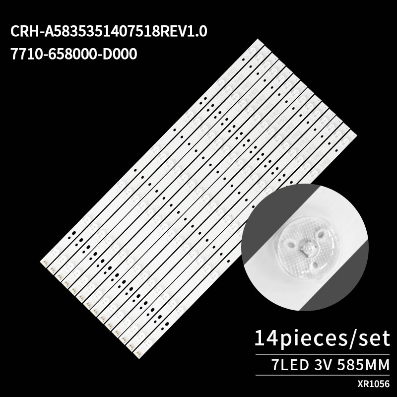 Television LED Backlight Strips 5800-W58000-0P00 5800-W58001-0P00 5800-W58002-0P00 J0K03553 for 58E6000 58M6 58V6 58E6100 58E360 Ph58e20 Ph58e20dsgwas