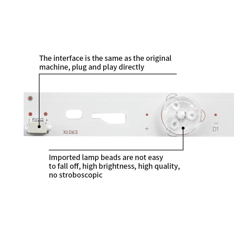 Television LED Backlight Strips OEM43LB01-3030-V0.5_20211231 for D43A710 L43F2800A L43F3800A L43F2820E L43F3800A-LPC2