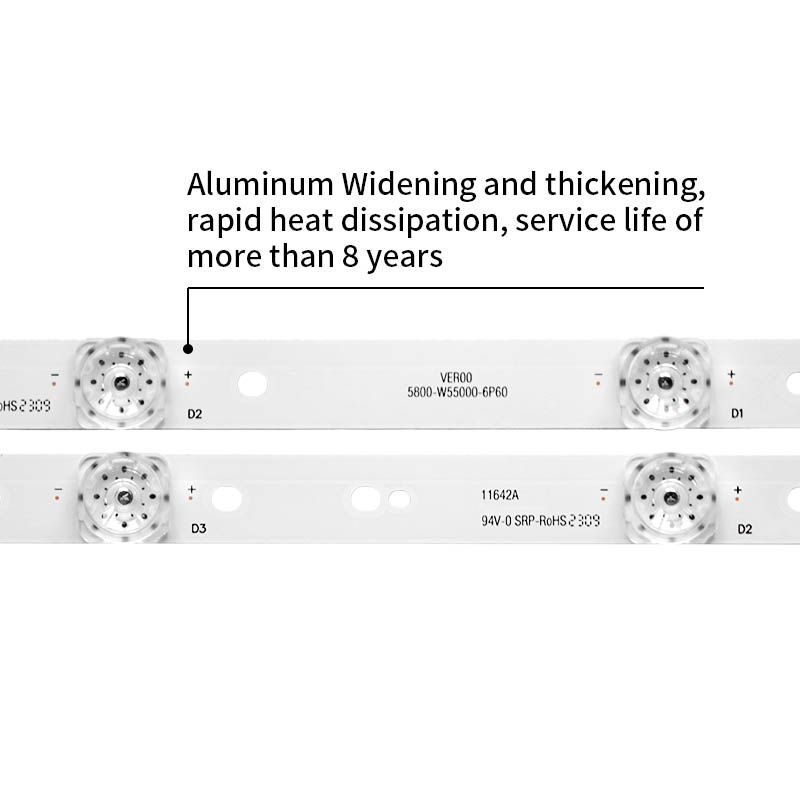 LED Television Backlight Strips 5800-W55000-6P60 CRH-A55353512065C1REV1.0 SW55D06 MJ8BM5HH22 -ZC14CG-05 for 55G6 55V8E 55N2