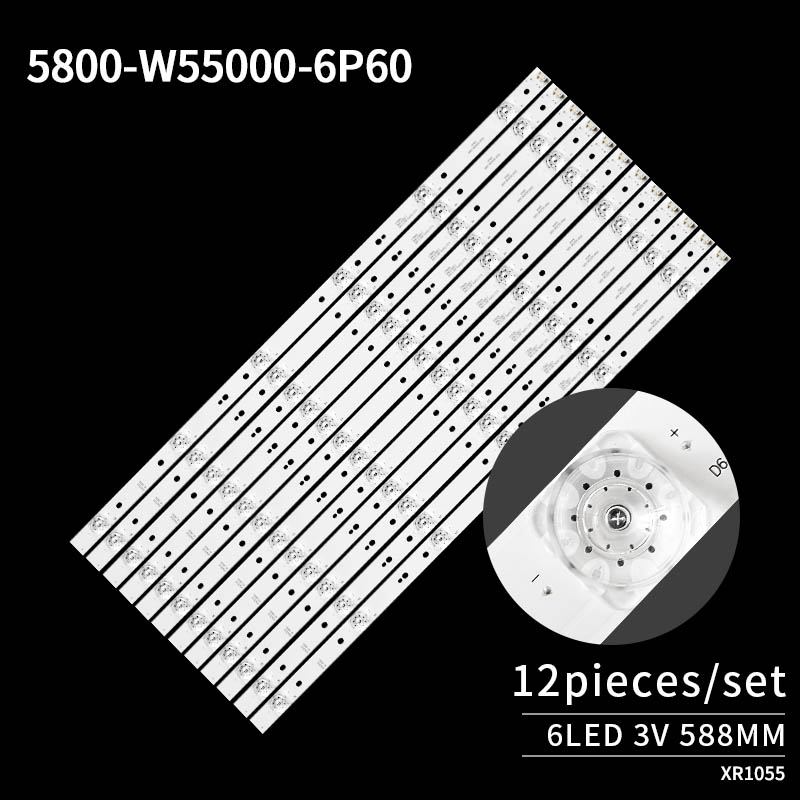 LED Television Backlight Strips 5800-W55000-6P60 CRH-A55353512065C1REV1.0 SW55D06 MJ8BM5HH22 -ZC14CG-05 for 55G6 55V8E 55N2