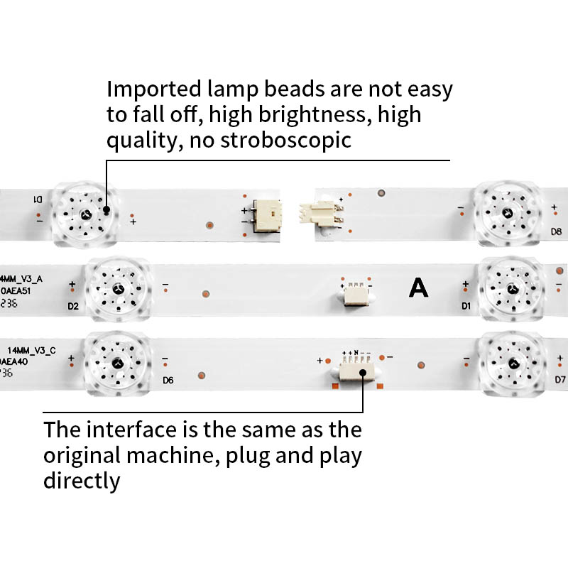 LED Television Backlight Strips HRS_XM65T47_MCPCB  14MM_V3_A1 for L65M5-5S  L65M5-5A