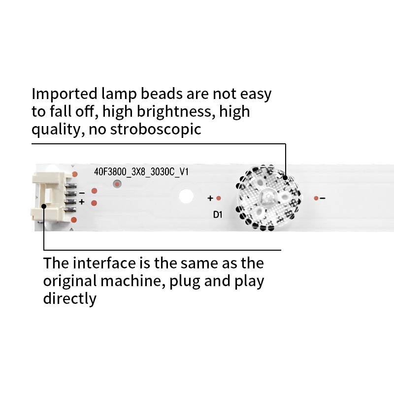 LED Television Backlight StripsTOT_40F3800_3X8_3030C_V1 for L40F3303B L40F3301B L40F3800A