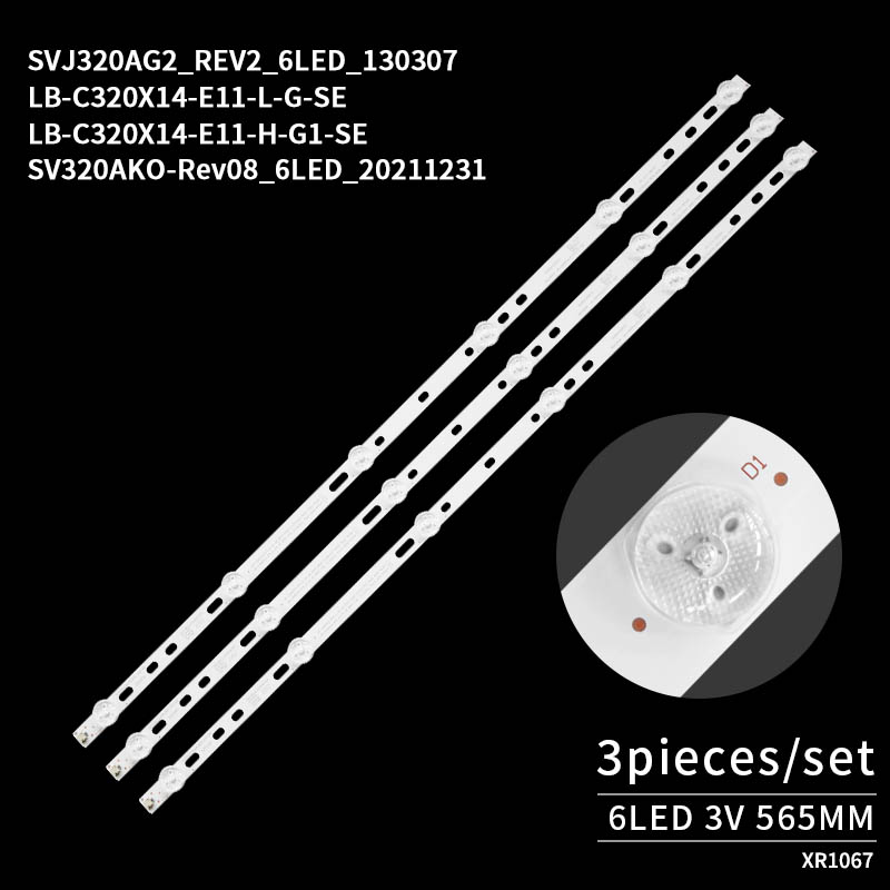 LED Television Backlight Strips SVJ320AJ9 Rev00 6LED for 32CE2210 32CE2210M LED32C1000N KHP200504D