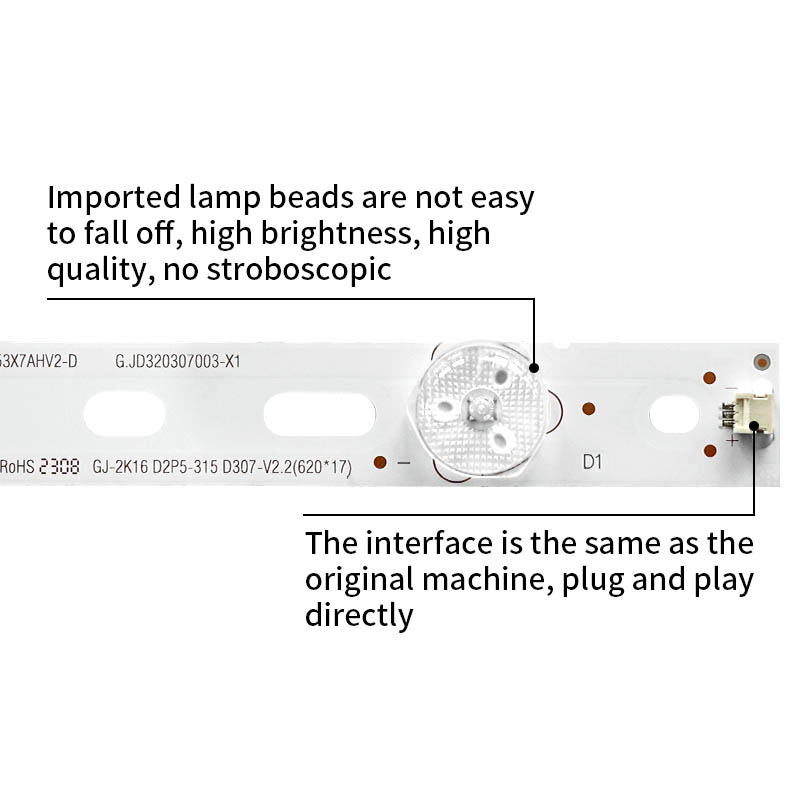 LED Television Backlight Strips LB-F3528-GJD2P5315 307-B for AOC T3250M I3284VW TV 32PFT4131/12