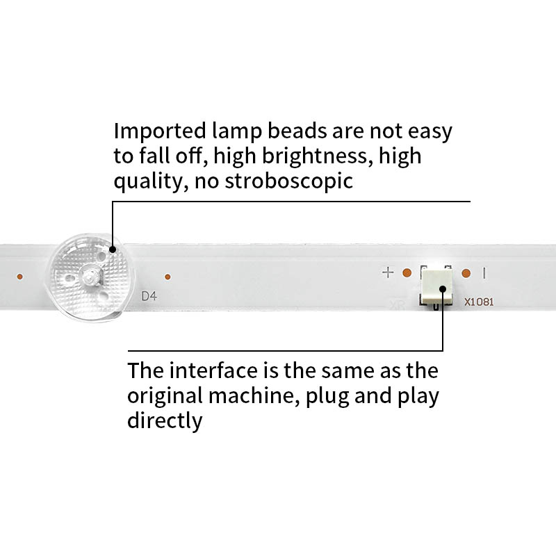 LED Television Backlight Strips CRH-ZS43H5303008039CSREV1.1 for 43D4PF 43H6G 43T8S 43J3500R1 43J3500H