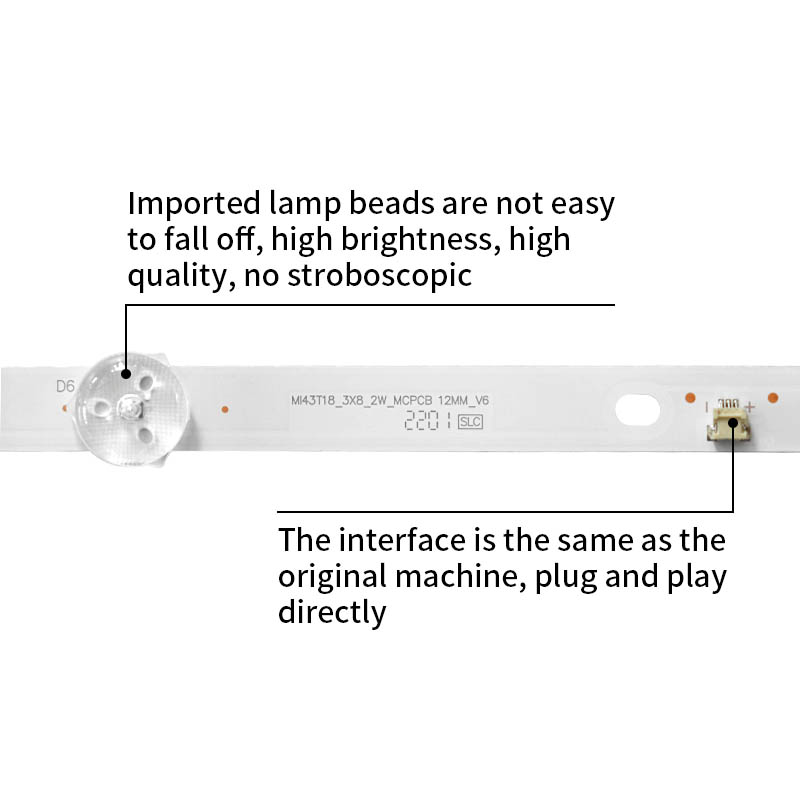 LED Television Backlight Strips CRH-BH433030030873L-Rev1.1  for 43M5-AD L43M5-AZ L43M5-AU
