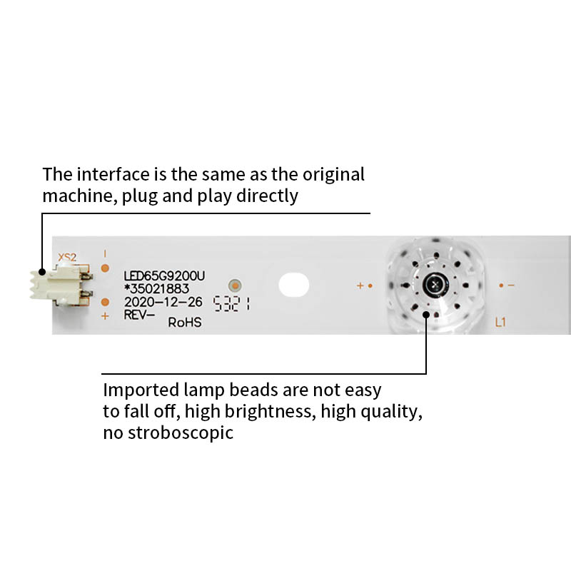 LED Television Backlight Strips LED65G9200U for LED65R6000U LED65M1 LED65R8100 LED65SN2