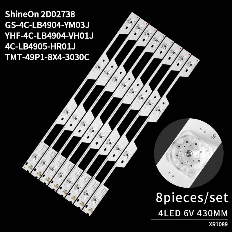 LED Television Backlight Strips TMT_49P1_8X4_3030C_dst-2d1_V3 2022_01_01 for D49A730U  B49A769U