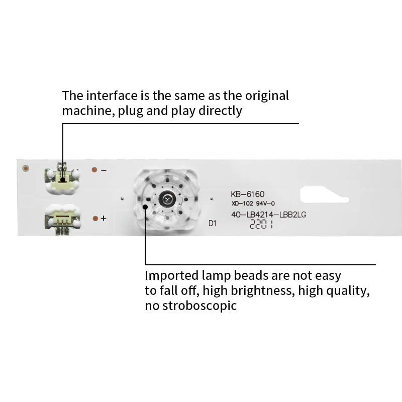 LED Television Backlight Strips 40-LB4214-LBB2LG KB-6160 for L42F3600A-3D, L42F3620D-3D