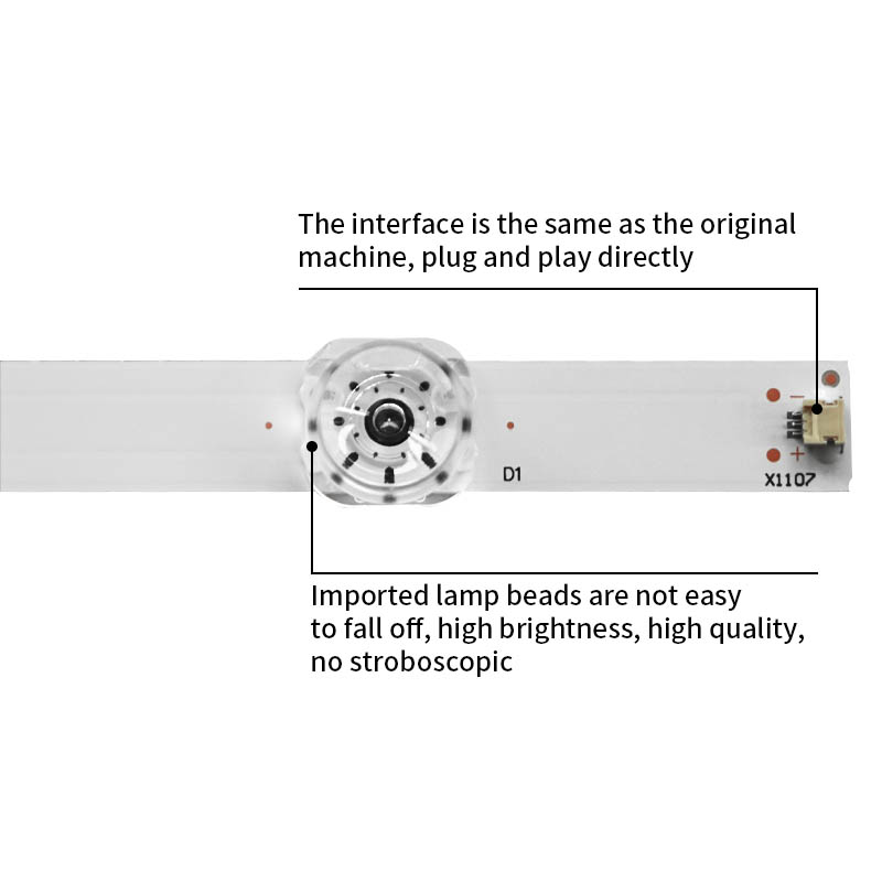 LED Television Backlight Strips HRS_TPV65ES29_12x6_2W_MCPCB 14MM_V5 for65PUF7294/T3 65PUF7565/T3