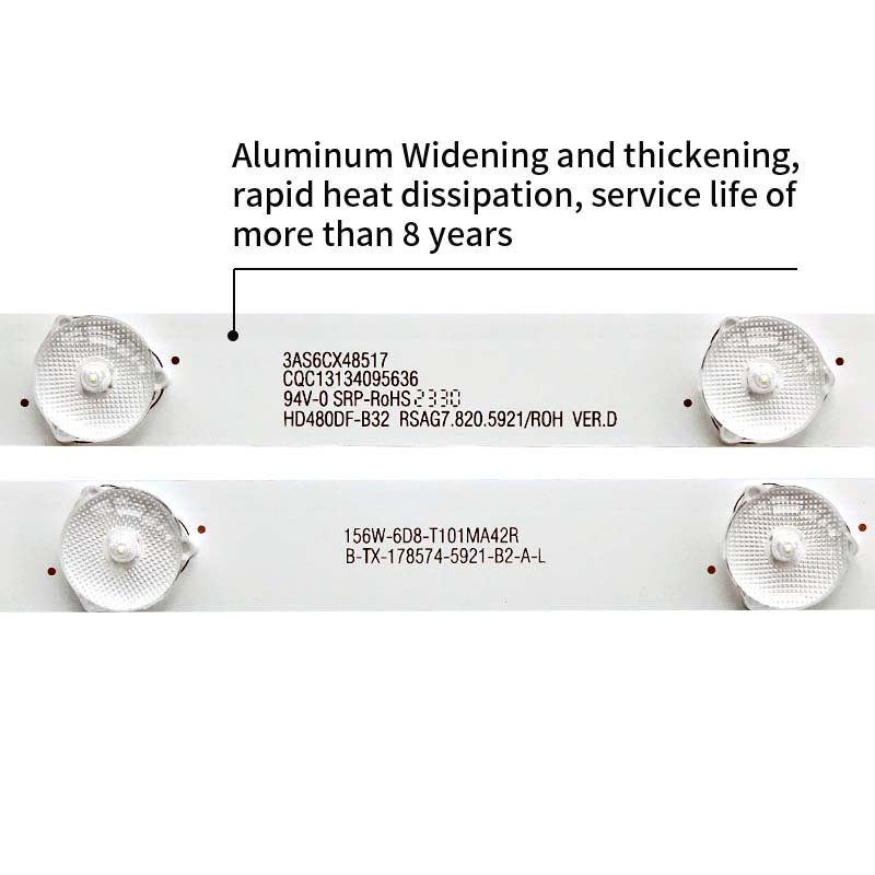 LED TV Backlight strips HD480DF-B32 RSAG7.820.5921/ROH VER.D B-TX-178574-5921-B2-A-L for LED48K220 LED48EC590UN