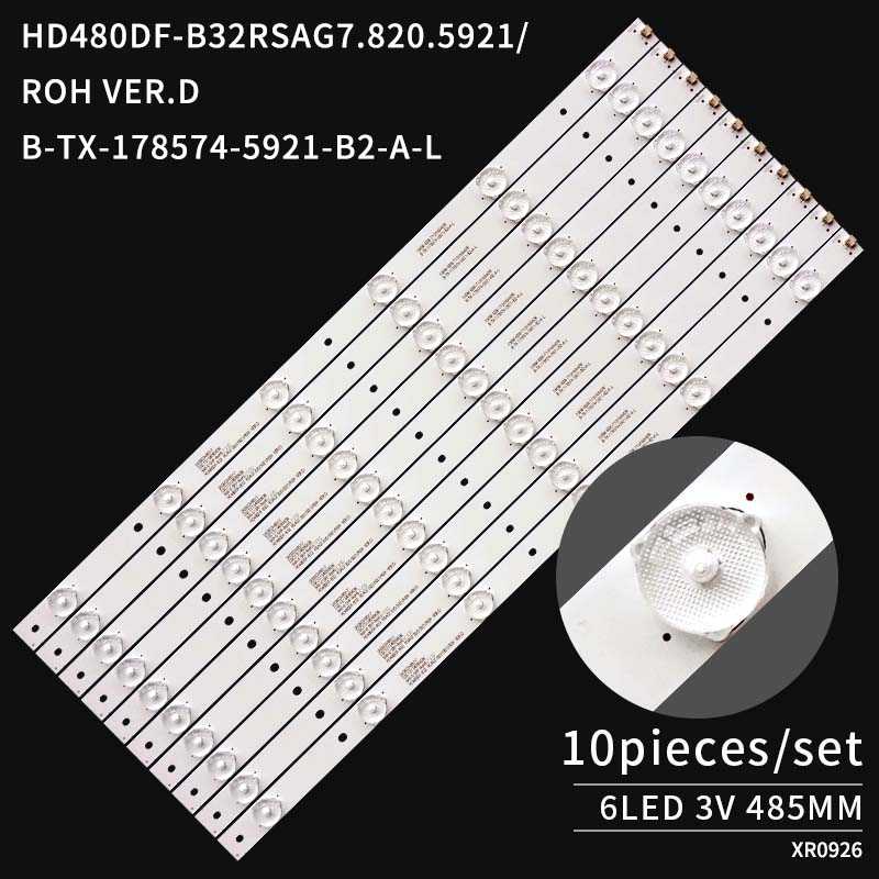 LED TV Backlight strips HD480DF-B32 RSAG7.820.5921/ROH VER.D B-TX-178574-5921-B2-A-L for LED48K220 LED48EC590UN