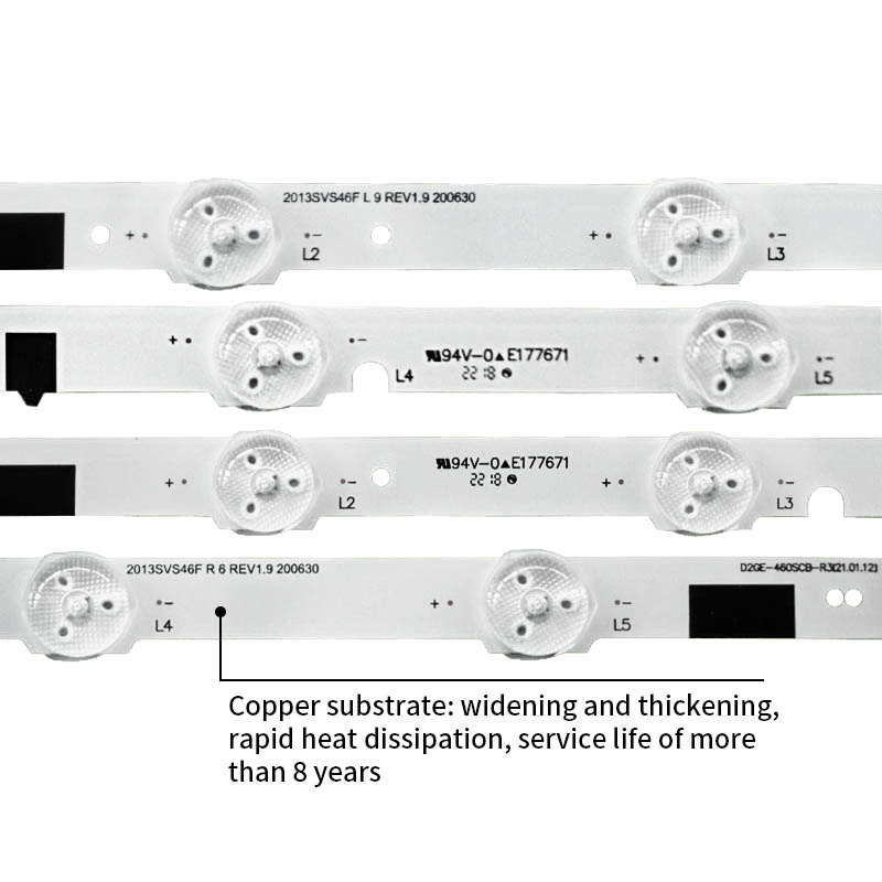 LED Television Backlight Strips 2013SVS46F L9 REV1.9 D2GE-460SCA-R3 for UA46F5080AR UA46F5500AJ