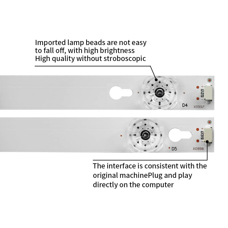 LED Television Backlight Strips 4C-LB4905-HR01J 49D2900 A/B 49HR330M04B0 V6 for D49A620U D49A630U