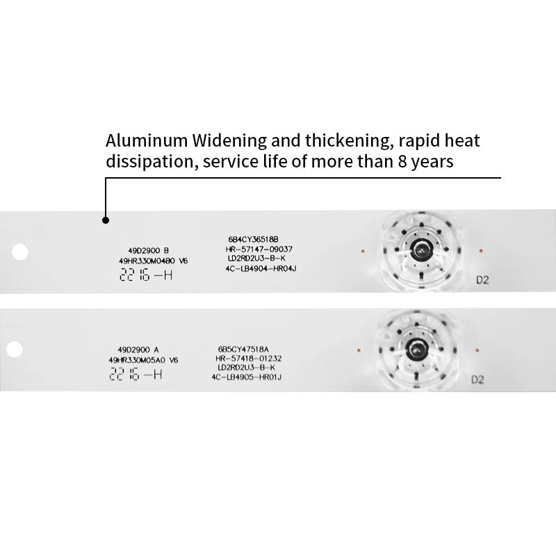 LED Television Backlight Strips 4C-LB4905-HR01J 49D2900 A/B 49HR330M04B0 V6 for D49A620U D49A630U