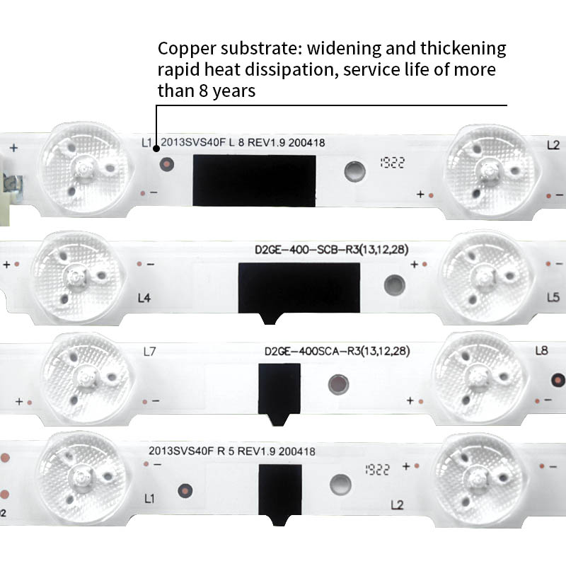 LED Television Backlight Strips 2013SVS40F L8/R5 130212 D2GE-400SCA/B-R3 for UE40F5000,UE40F5700