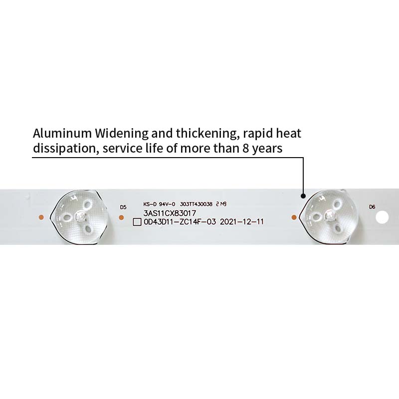 LED TV Backlight strips 0D43D11-ZC14F-03 303TT430038 2021-12-11 for LE43F20S