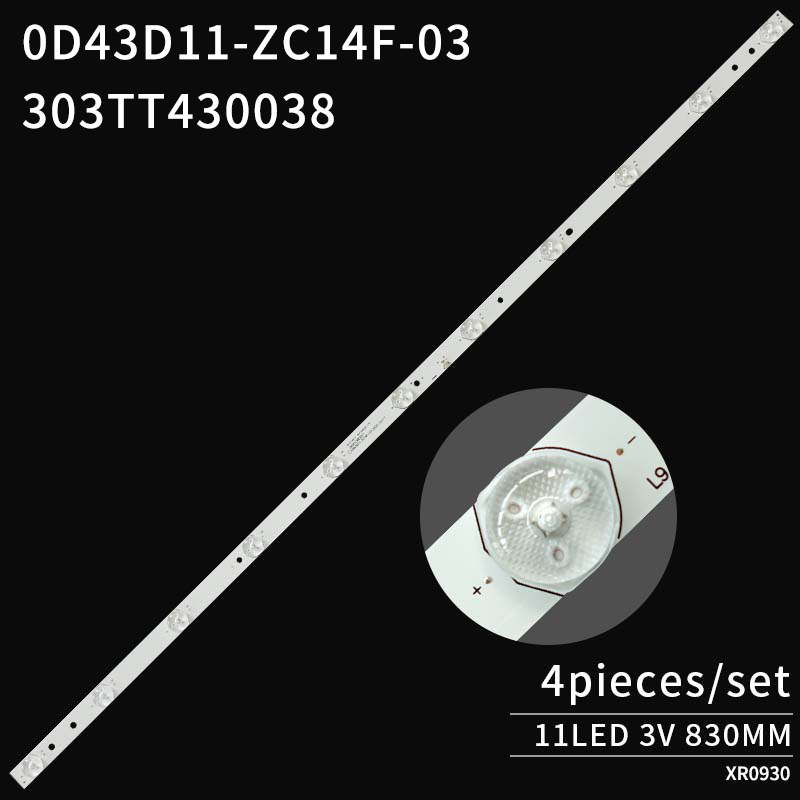 LED TV Backlight strips 0D43D11-ZC14F-03 303TT430038 2021-12-11 for LE43F20S