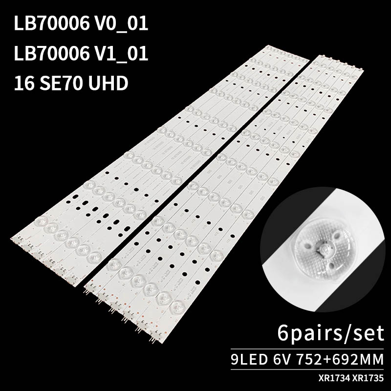 LED TV Backlight strips LB70006 V0-01 V1-01 16 SE70 UHD for S700DUA