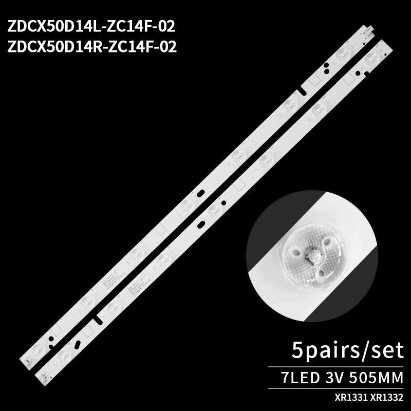 LED Television Backlight Strips ZDCX50D14L/R-ZC14F-02 for LT-50E560 LE-5018 LT-50E350 LE-5029