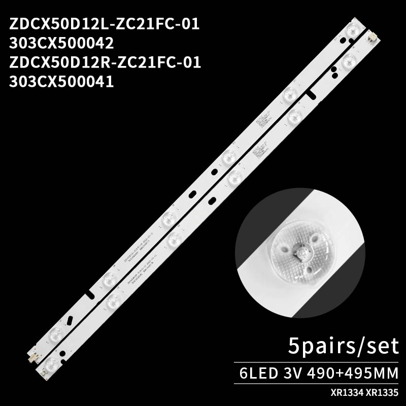 LED Television Backlight Strips ZDCX50D12L/R-ZC21FC-01 303CX500041/42 for HD-50DD7