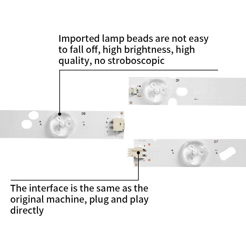 LED Television Backlight Strips ZDCX50D12L/R-ZC21FC-01 303CX500041/42 for HD-50DD7