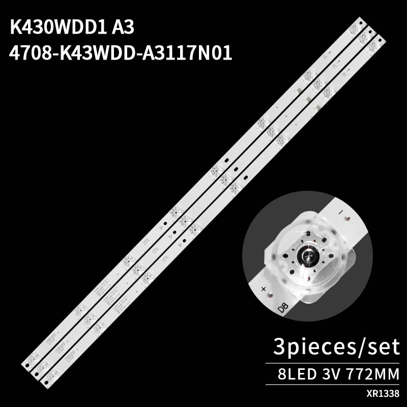 LED Television Backlight Strips 4708-K43WDD-A3117N01 for 43M1 43LFA69K 43PFF5664/T3