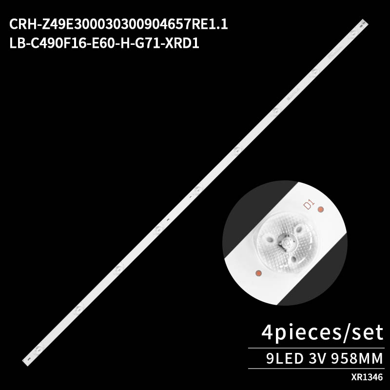 LED Television Backlight Strips CRH-Z49E300030300904657REV1.1 I for 49J1200 PTV49E68DSWN
