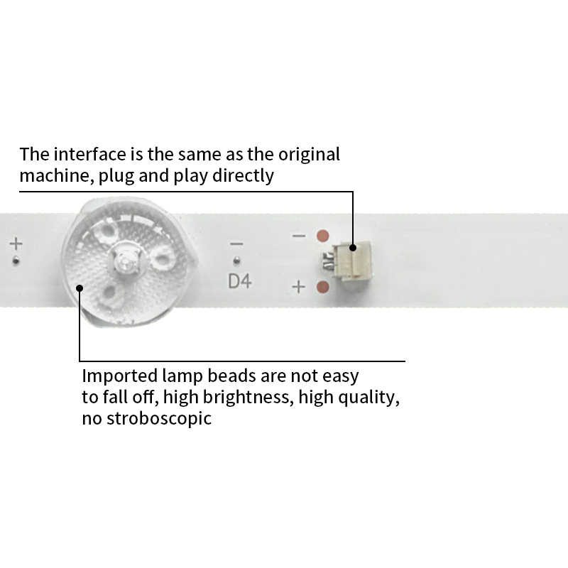 LED TV Backlight strips HL-00430A30-0402S-01 A3 SJ.CX.D4300402-3030ES for SW-LED43UA400