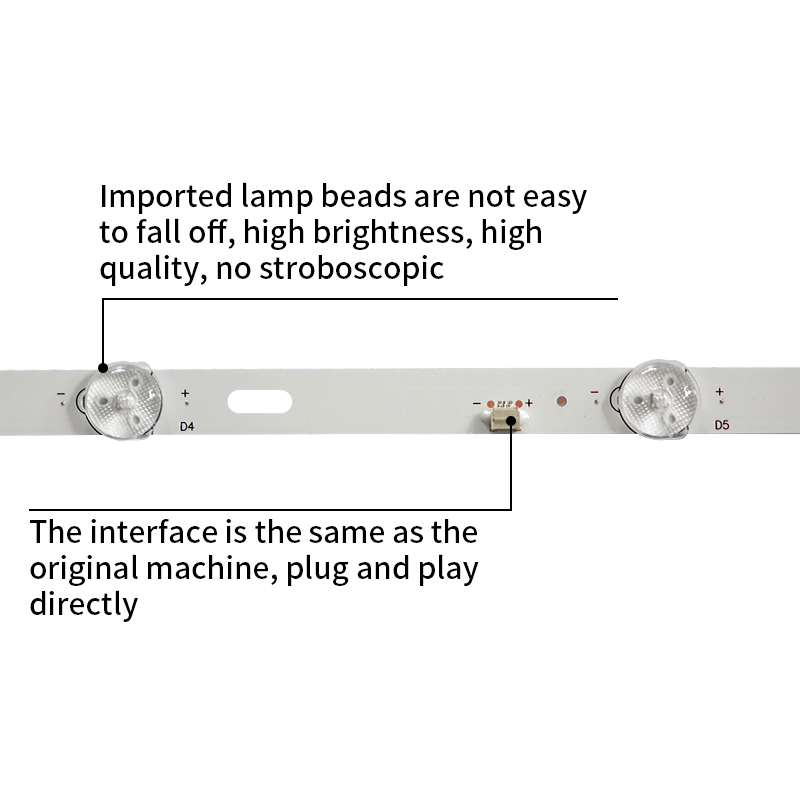 LED TV Backlight strips JS-D-JP50DM-101EC(81112) R72-50D04-024 MS-L2608 V1 988-14-1T/3030-300-6.6/4P for D50-M30 V500DJ6-QE1