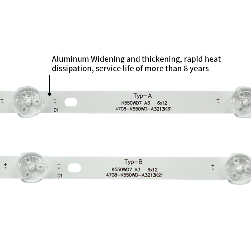 LED TV Backlight strips 4708-K550WD-A3213K31 K550WD7 A3 Typ-A/B for 55PUF6051/T3 LE55D8800 H55V9000