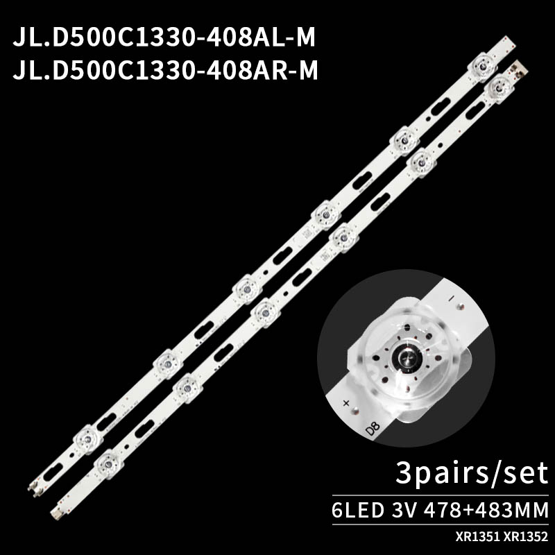 LED Television Backlight Strips JL.D500C1330-408AL-M for UE50TU8000J LM41-00887A LM41-00888A