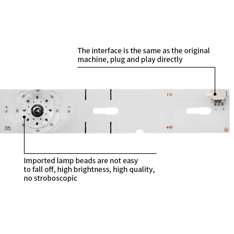LED Television Backlight Strips K580WDE1 A2 4708-K58WDD-A2117N01 for 58D1U-FISDB