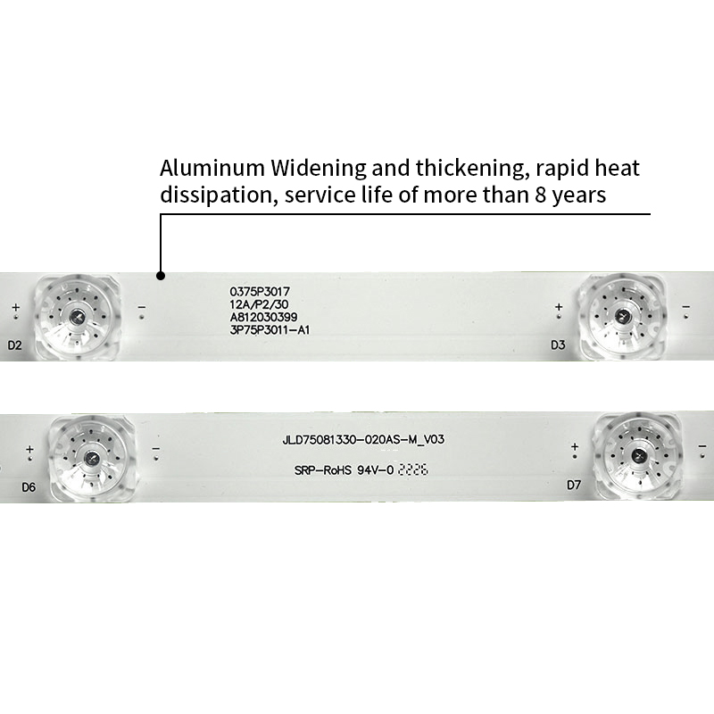LED TV Backlight strips JL.D75081330-020AS-M_V03 0375P3017 12A/P2/30 A812030399 3P75P3011-A1 for LU75C51