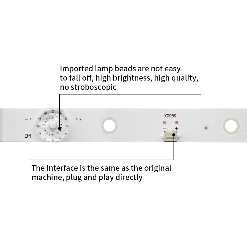 LED Television Backlight Strips MS-L2082 V2 JL.D32061330-114ES-M for 32L3 32S1A LED-32B180