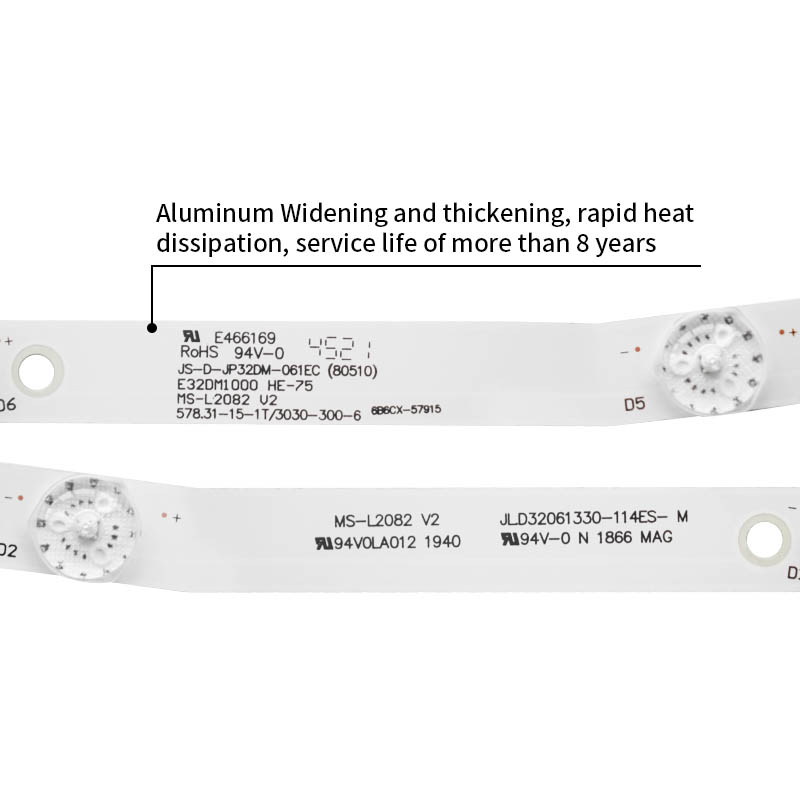 LED Television Backlight Strips MS-L2082 V2 JL.D32061330-114ES-M for 32L3 32S1A LED-32B180