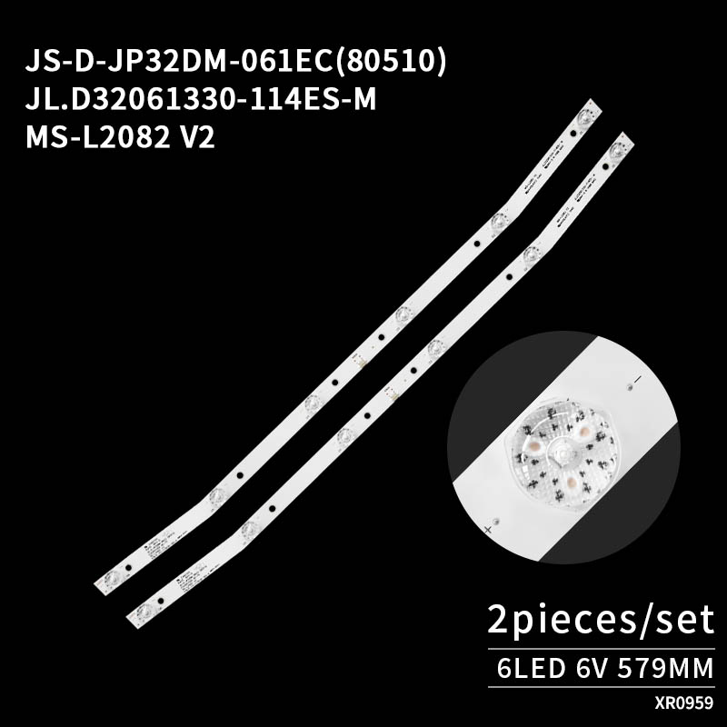 LED Television Backlight Strips MS-L2082 V2 JL.D32061330-114ES-M for 32L3 32S1A LED-32B180