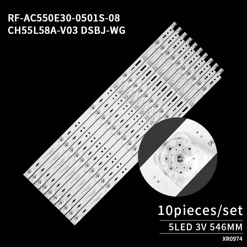 LED Television Backlight Strips CHR-Z55E90003030051063HREV1.1 I  CH55L66A-V02  for 55Q5N 55D3C