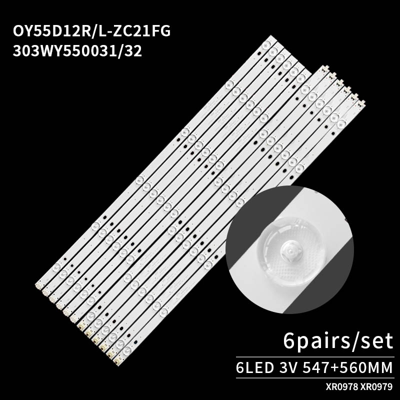 LED Television Backlight Strips OY55D12R/L-ZC21FG 303WY550031/32 for LE55F88S-UD